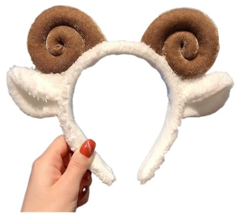Black Sugar Serre-tête Adulte Cornes Oreilles Animal Mouton Bélier Mignon Japonais Déguisement Costume Cosplay Soirée Convention Taille Unique (Marron)