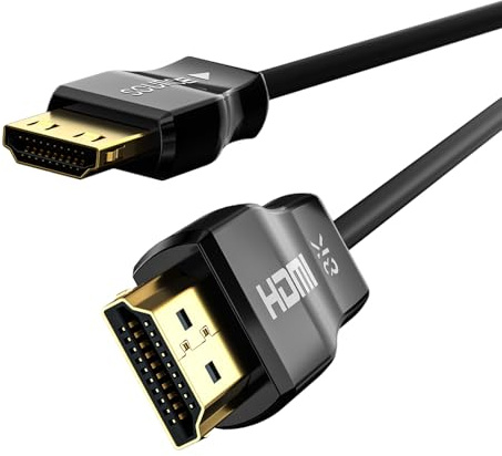 8K fiberoptisk HDMI-kabel CL3 klassad 7,5 m, HDMI 2.1-kabel med låsdesign, 48 Gbps, 8 K @ 60 Hz 4K @120 Hz, eARC, Dolby, HDCP 2.2 & 2.3, kompatibel med TV-apparater, skärmar, stationära datorer