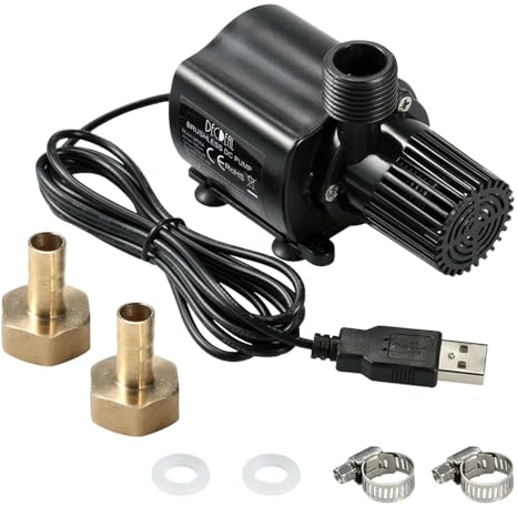 Pompa per acquario, 500 l/h, USB da 4 W, senza spazzole, pompa sommergibile, mini pompa dell'acqua, pompa subacquea, DC 5 V, per acquario, stagno, fontana per animali domestici, fontana, idroponica,