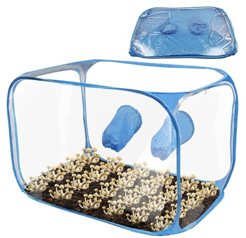 Still Air Box | Svamp Mycologi Fume Hood | Bärbar Kompakt Mykologi för Svampälskare | Transparent Svampodling Tältkit | Svampodlingspåsar