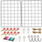 FKKFSS 30CM*40CM 2pcs Grid Photo Wall丨Creative Shelf, Metal Grid Photo Board, Parent-Child DIY Wall Mounted Shelf, Wall Grid mesh Decorative Photo Frame, Decorative Home Office superstore (Black)