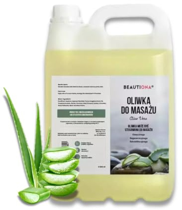 Massageöl 5 Liter Aloe Vera – vegan, 100% natürlich & GVO-frei – Wellness-Öl & Körperöl in Spa-Qualität für Massage & Pflege, Männer & Frauen