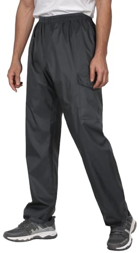 Ynport Crefreak Pantalones Impermeables para Hombre Pantalones de Lluvia para Exteriores Ligeros y Gruesos a Prueba de Viento para Senderismo, Golf, Pesca, Ciclismo