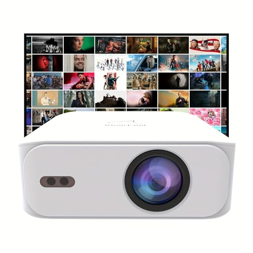 Native 1080P,Support 4K decoding,VenirCool C1 Mini Projector with Wifi6 and Wireless, 5w Soundbase Speaker, Auto Vertical Keystone Portable Projector for Home Bedroom Outdoor