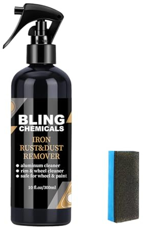 Bling Chemicals Wheel Cleaner, Aluminum Cleaner, Rim & Wheel Cleaner Spray, Removes Brake Dust & Grime, Brake Dust, Non-Acidic Tire Cleaner, Purple Color Changing, 10 fl oz (1PCS)