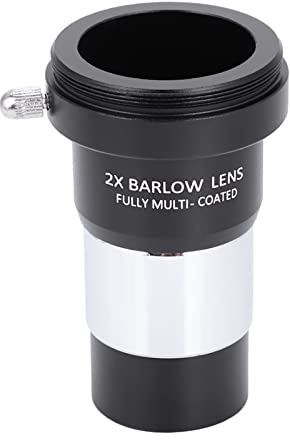 Cryfokt Set Oculare per Telescopio Plossl da 1,25 Pollici, Oculari Multistrato da 4 Mm 10 Mm 25 con Lente Barlow 2X per Osservazione Astronomica, Adattatore per Fotocamera DSLR