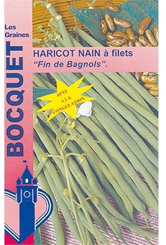 Sachet de graines de Haricot nain à filet fin de Bagnols 120g - 120 g - Haricot nain à filets sans fil - LES GRAINES BOCQUET