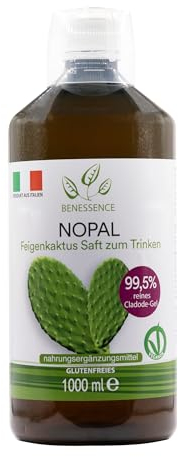 Benessence - Nopal – Kaktusfeigensaft zum Trinken mit 99,5% - 1L