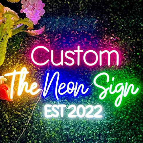 Insegna al neon a led personalizzata, insegna luminosa per parete decorazione camera da letto matrimonio compleanno festa negozio nome luci logo regalo