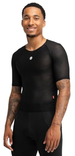 SIROKO - Maglia Intima Tecnica da Ciclismo Manica Corta Ultrablack - L-XL - Nero
