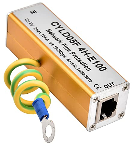 parafoudre ligne adsl- Adaptateur RJ45 RJ11 Réseau Ethernet Protection contre les Surtensions Protection contre les Surtensions et la Foudre 5V Rj Protection Multi-niveaux à Grande capacité de Coura