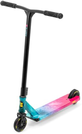 Slamm Mischief Nebula Wrap | Complete Stunt Scooter 110 Wheels | 4.5” Alloy Deck W. Extruded Neck Connector and Cut Out | Beginner Intermediate Friendly Trick Scooter Unique Futuristic Design