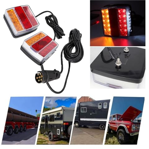 1 Set 10 m 7 Pin Stecker 12 V 16 Led Anhänger Abschleppen Licht Kit Hinten Stop Schwanz Blinker lichter Lizenz Nummer Platte Lampe Lkw RV Wohnmobilzubehör