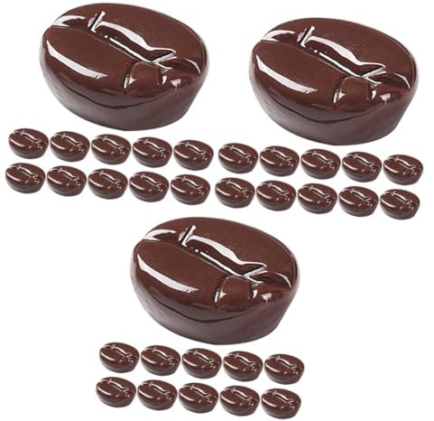 ibasenice 75pcs Realistic Artificial Coffee Beans for Crafting Phone Case Decor Food Model for Unique Home and Event Displays