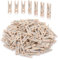 CraftWerk Lot de 100 mini pinces à linge - Petites pinces en bois pour bricoler et accrocher des photos - Idéales comme décoration pour calendrier de l'Avent - 2,5 cm