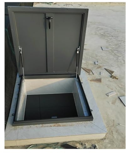 Dachlukentür Aus Verzinktem Stahl 24 X 36 Zoll 30 X 36 Zoll 24 X 24 Zoll 28 X 32 Zoll, Dachbodenzugangsluke Mit Gummidichtung, Sturmschutz-Dachluke, Deckenlukendeckel For Den Industriellen Einsatz(20x