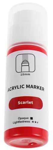 Mipcase Red Pen Set Thin Permanent Marker Pen Paint Markers for Boys and Girls Stone Art Round Tip Art