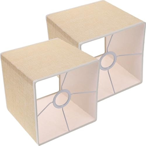 Hemobllo Pantallas De Lámpara De Lino Para Mesa Y Techo 7.87 Pulgadas Juego De 2 Cobertores De Lámpara De Interior Protección Ocular Y Decoración