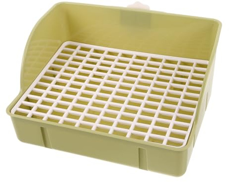FIXOSHEE Bandeja Sanitaria para Pequeños Animales Ideal para Conejos Ratas Hámsteres Y Otros Animales Pequeños También Sirve como Arenero para Conejos Disponible En Color Verde