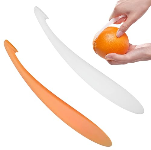 2 Pezzi Pelapatrice Arancione Peeler, Sbuccia Arance, Sbuccia Mela, Pelapapo di Frutta, Pelapatrice Manuale, Eplucheur di Agrumi Efficace per Sbucciatore d'Arancia e Altri Agrumi