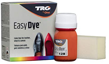 TRG The One Easy Dye, Leather Shoe Color Restore Paint, 128 Orange, 25 ml