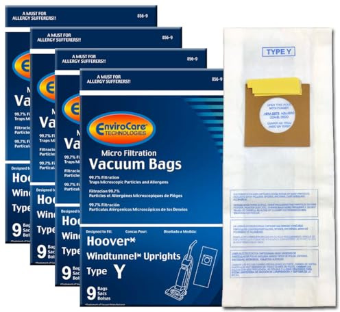 36 Hoover Windtunnel Upright Type Y Vacuum Bags by Envirocare (Micro-Filtration) (36 Bags) (856-9-4)