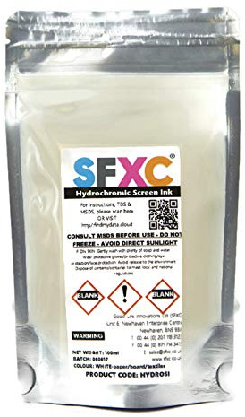 Hydrochromic Reversible Wet and Reveal Screen Printing Ink for Paper and Board (100ml)
