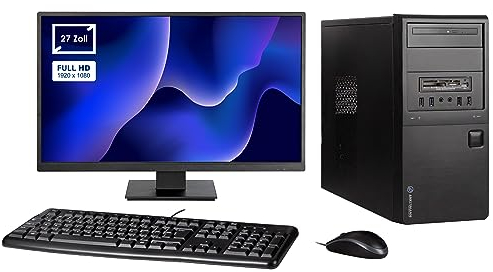 Ankermann Office komplett PC Büro | Intel Core i5-8500 | 16GB RAM | 1TB NVMe SSD | Windows 11 | WLAN | S.A.M.S.U.N.G 27 Zoll Full HD Monitor | Maus & Tastatur | MS Office 2024