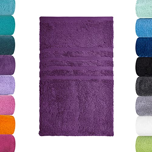 Lavea Duschtuch, Lila, 70 x 140 cm Premium Frotteeserie Bali | GOTS Zertifiziert, 100% Bio Baumwolle