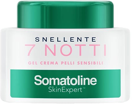 Somatoline SkinExpert, 7 Notti Gel Crema Pelli Sensibili, Trattamento Corpo Anticellulite, Ultra Intensivo, con Estratto di Betulla, 400ml