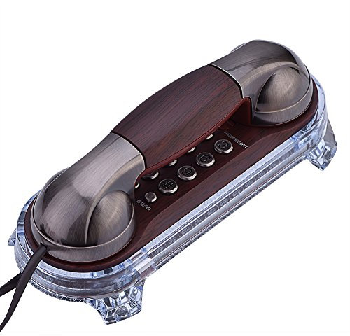 sjlerst Flash Antiguo Teléfono,Teléfono Moda Pared Sobremesa Montado Vintage,Teléfono Fijo Clásico Europeo Retro de Escritorio,para Sala de Estar en El Hogar