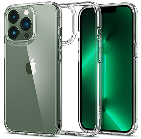 Spigen Ultra Hybrid Kompatibel mit iPhone 13 Pro Hülle [Air Cushion Technologie] Handyhülle dünn transparent hardcase silikon -Crystal Clear