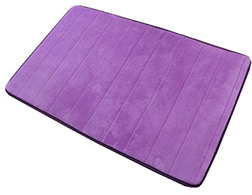 VSUSN Memory Foam Badteppich Anti Rutsch Badematte Absorbent Badvorleger Badezimmerteppich Badematten Duschmatten(Lila, 30 x 50 cm)