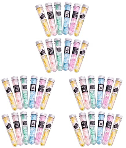 NUOBESTY 36 Pz Sapone Di Carta Schiumoso Scaglie Di Carta Sapone Usa e Getta Fetta Di Sapone Petalo Di Sapone Tubo Portatile Mini Saponi Per Bomboniere Imbottigliato Viaggiare Carta Incenso