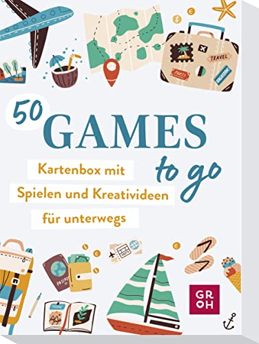 50 Games to go - Kartenbox mit vielen Spielen und Kreativideen für unterwegs: Das ideale Reisespiel für Kinder und Erwachsene | Spiele für lange Reisen (Geschenkideen für Reisefans)