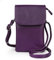 befen Echtleder Handytasche zum Umhängen, Handy Umhängetasche Damen Klein, Handtasche mit Geldbörse zum Umhängen Leder, Crossbody Bag Damen mit Verstellbarer Riemen und Schlüsselanhänger, Violett