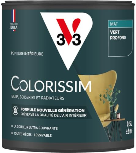V33 Peinture multi-supports Colorissim® Vert profond Mat 0,5L