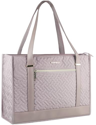 EMPSIGN Borsa per Laptop da 15,6 Pollici Borse Tote Donna Borsa della Spesa Borsa a Tracolla Moda Tote Bag Grande per Scuola/Viaggio/Ufficio/Lavoro
