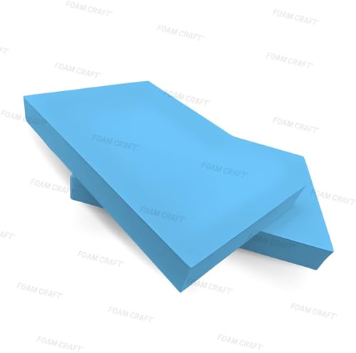 FOAM CRAFT High Density Blue Upholstery Foam (7.5cm Thick, 35 x 40 cm) Chair Pads Sofa Bed Mattress Topper Foam Cut to Size Replacement Foam for Sofa Garden Bench Cushion Seat Pads Floor Cushion
