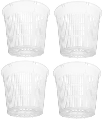 ibasenice 4pezzi Cesto Plastica Per Piante Idroponiche Contenitori Rete Per Balcone Vasi Da Giardino Salvaspazio Per Coltivazione Di Verdure Senza Terra