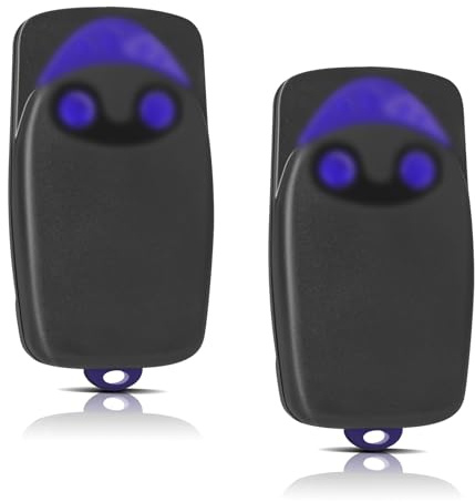 2 unidades de repuesto para mando a distancia NICE, mando para portones 433,92 MHz, 2 canales, compatible con Flo1r-s, Flo2r-s, Flo4r-s