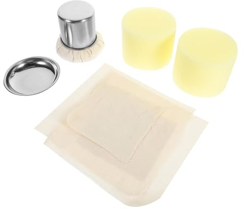 IWOWHERO Multifunctional Oil Brush Replacement Fabric with Tray Stainless Steel Core and Two Inner Pads Convenient Oil Wiper Cloth for Cooking BBQ Pancake Making Easy to Clean Random Color