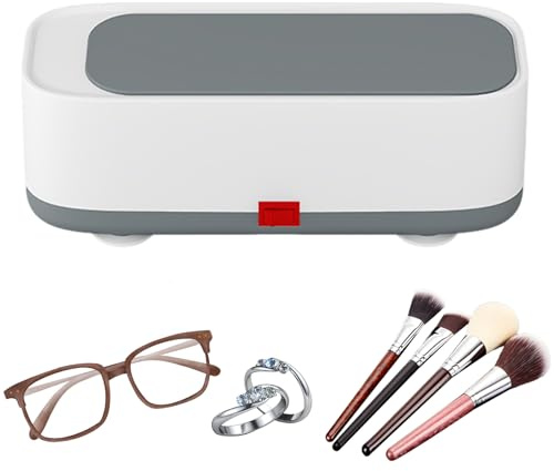 Ultrasonic Jewellery Cleaner, 45KHz Ultrasonic Cleaners & Ring Cleaner for Jewelry, Watches, Eyeglasses, Dentures