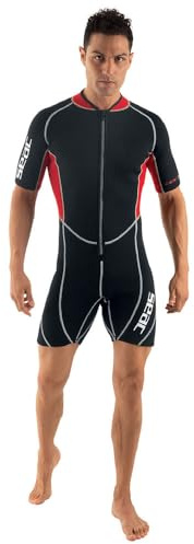 SEAC Ciao Combinaison Shorty Neoprene Homme 2.5 mm pour Plongée, Natation, Activités Aquatiques