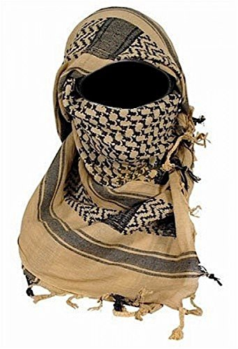 Mil-Tec PLO Halstuch Shemagh (110x110 cm/Khaki/Schwarz)