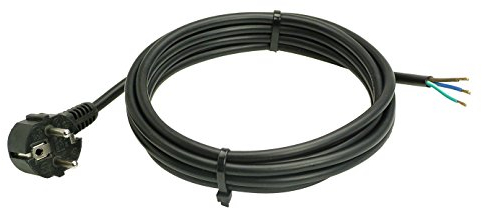 as - Schwabe Câble de connexion PVC H05VV-F 3G1.0, 3 m, noir, 70832