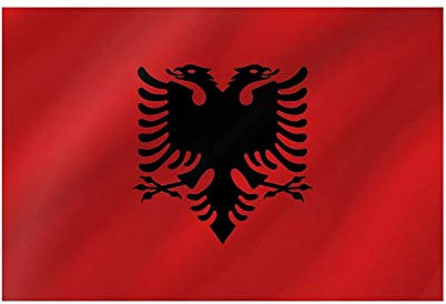 R&F srls Bandiera Albania Nazionale Tessuto Misura Standard 90 X 150 cm