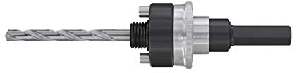 Fischer Adattatore 32-152 K con punta di centraggio TCT per sega a tazza HS-Multi A1 S, adattatore FML per fresa al carburo per muratura e legno, 1 adattatore,551368, grigio, Diametro: 32-152 mm