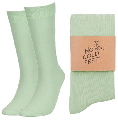 No Cold Feet Mens Dress Socks – Comfortable Crew Dress Socks for Work, Weddings & Holidays, Fits Men’s Shoe Size 8–13 (M) – Solid Dusty Sage Green