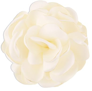 Broches Délicates En Forme De Pivoine Rose Délicate Classique Pour Fête De Mariage Danse Banquet Pour Femme Épinglettes Robe Costume Vêtements Accessoires Bijoux Cadeaux De Noël 95 mm (Beige)